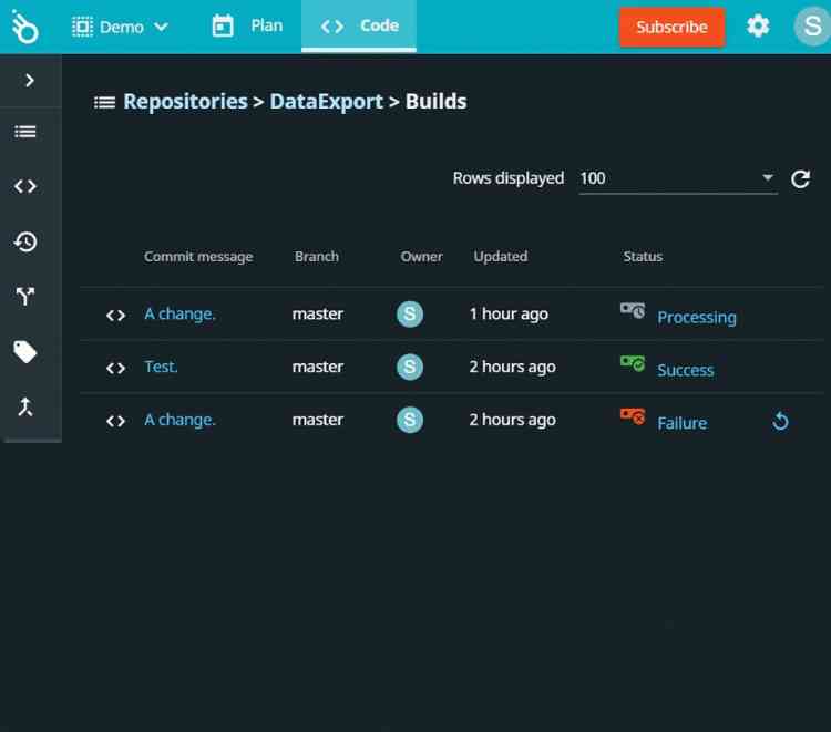 List of All Builds for a Specific Repository