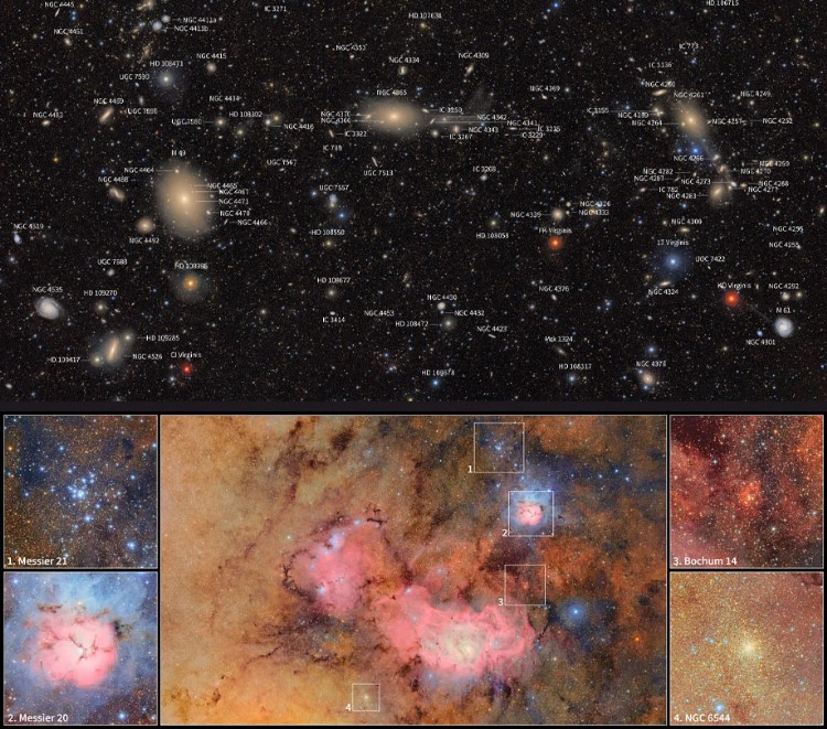 NSF DOE Rubin M49 wide field labeled