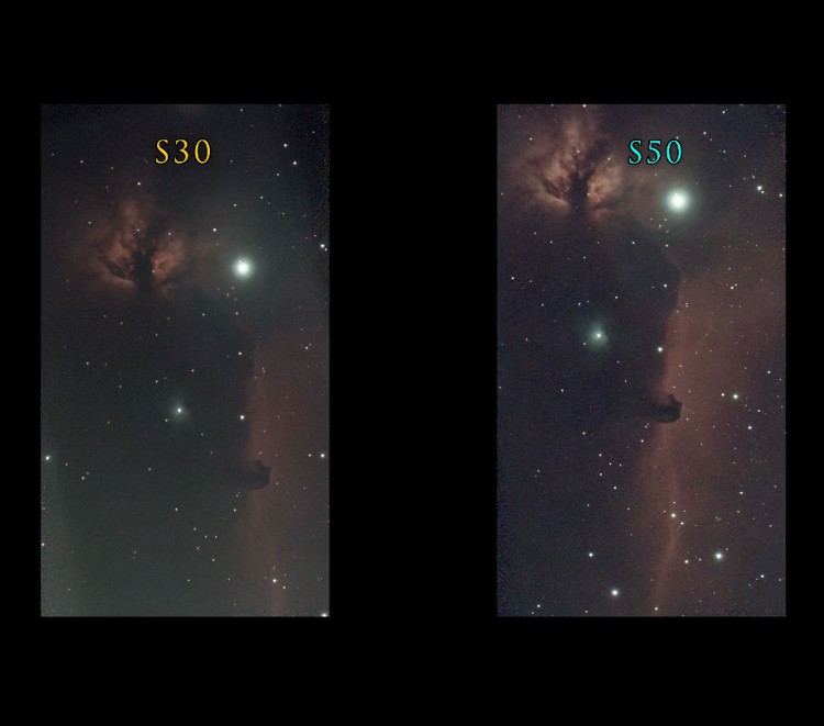 Planetary imaging differences between the models