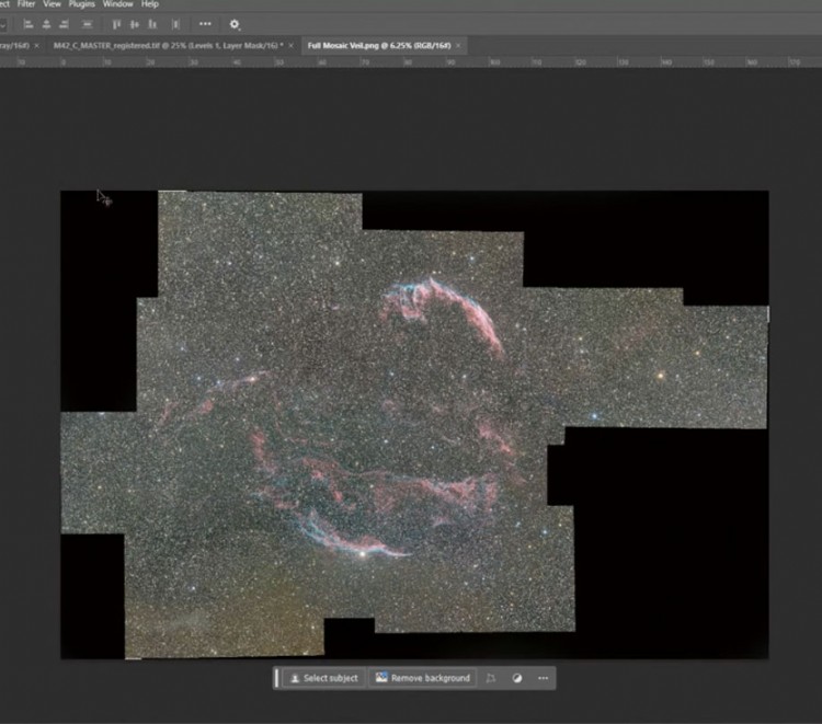 Process of capturing the Veil Nebula
