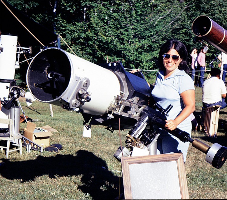 Stellafane memories Judi with Als 12 inch Newtonian circa 1970s