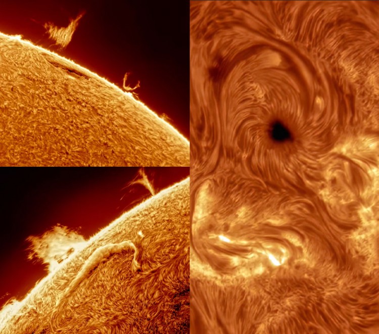 Stunning solar images captured with the custom hydrogen alpha telescope