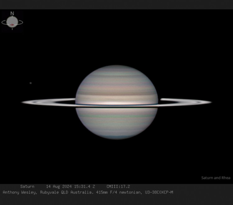 Telescope image of the planet Saturn