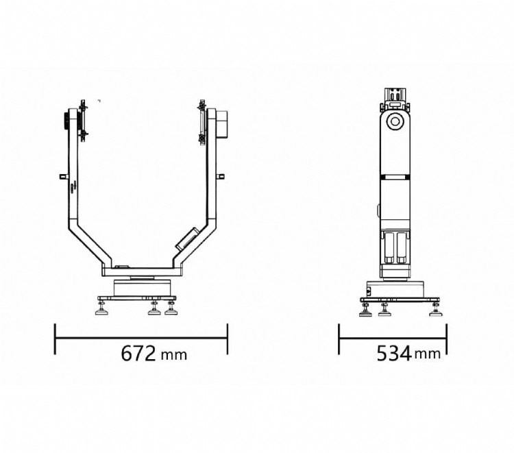 The HAZ130 mount size and measurements