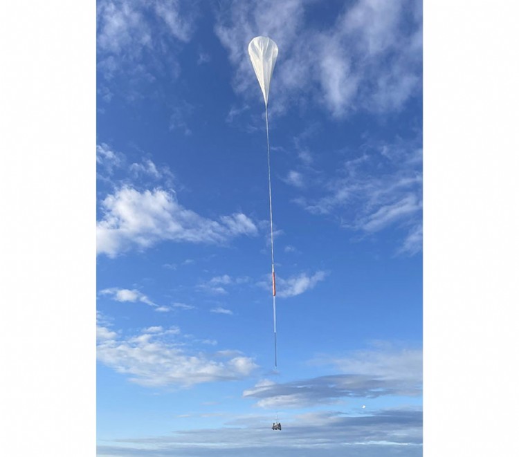 The instrument is seen ascending shortly after its launch