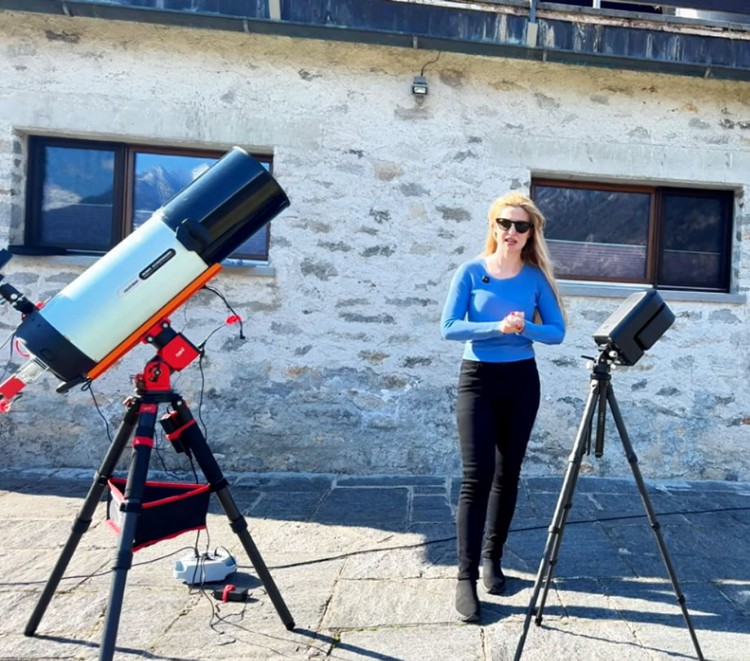 The largest telescope in her collection Celestron C14 EdgeHD
