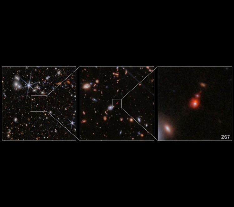 The location of ZS7 in Webbs image
