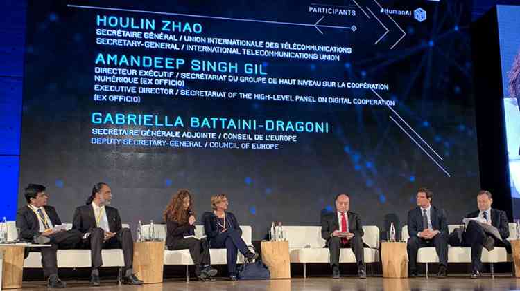 UNESCO global conference discussing artificial intelligence and the world