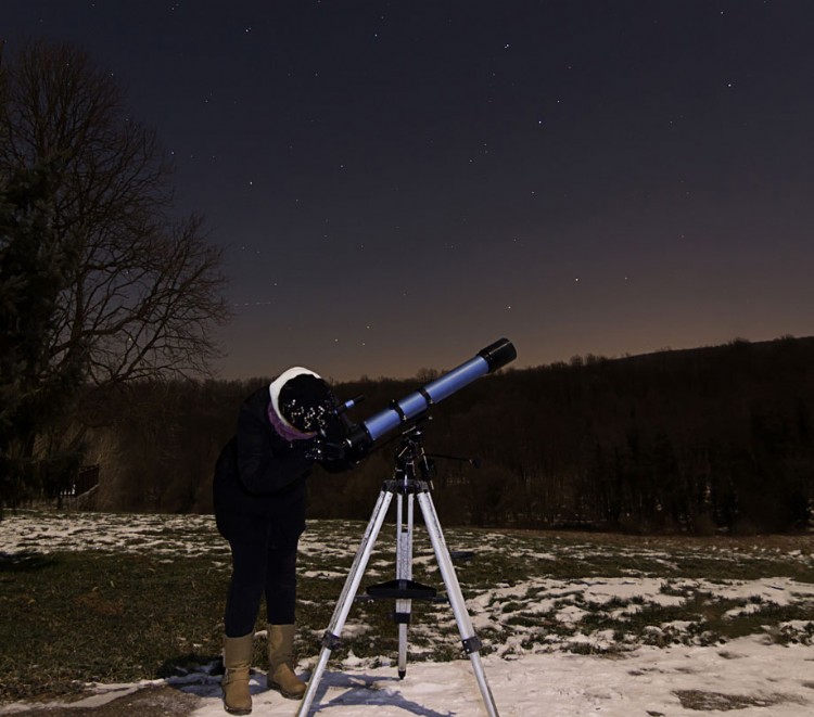 Using a telescope at night