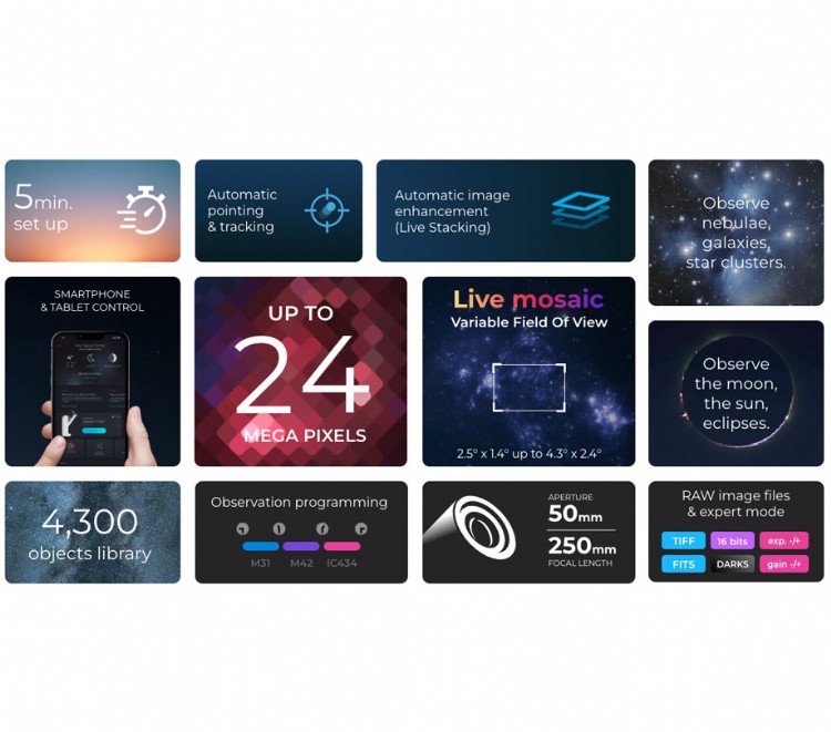 Vespera II specifications according to Vaonis