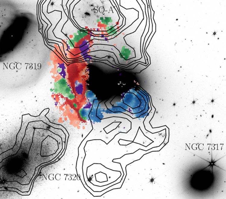 WEAVE decomposition of gas in Stephans Quintet
