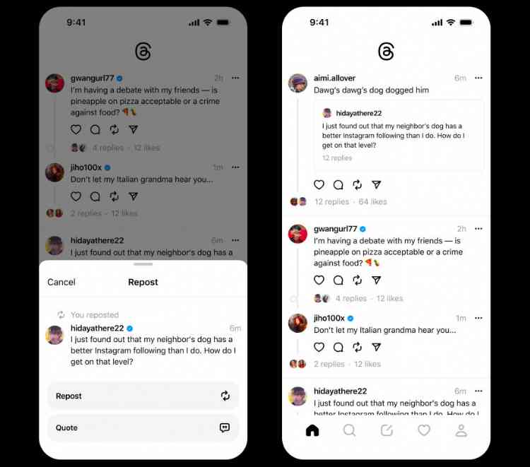 What did Threads clearly borrow from other platforms