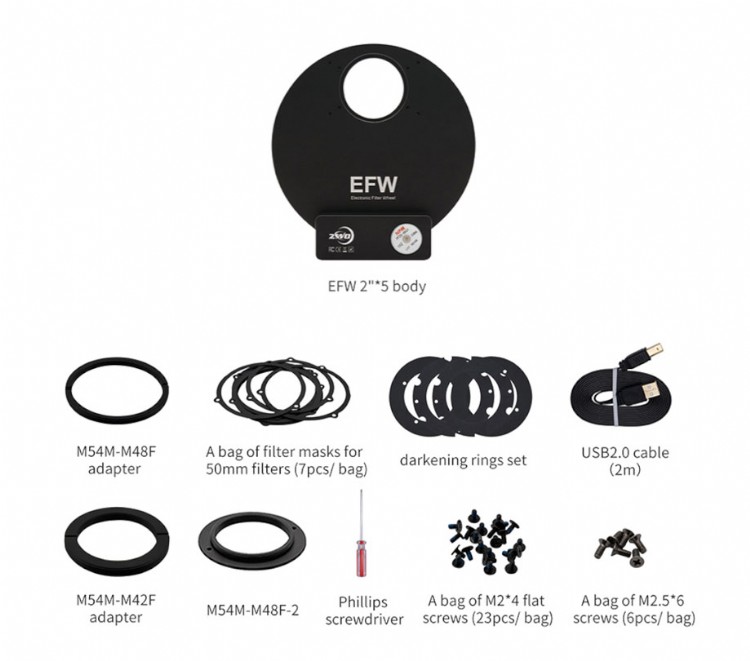 What is included with the ZWO EFW