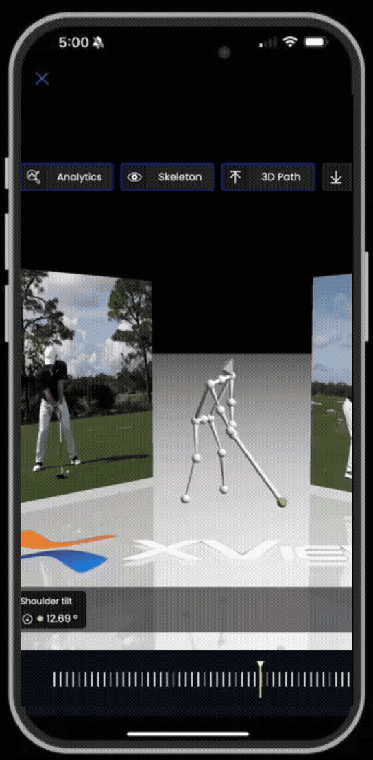 XVIEW App Golf Action