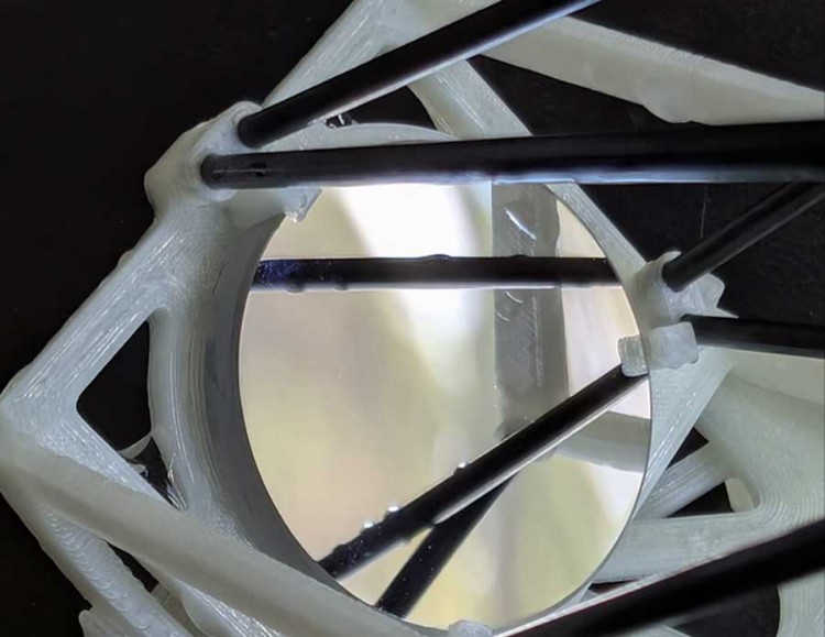 closeup of the precision coated mirror