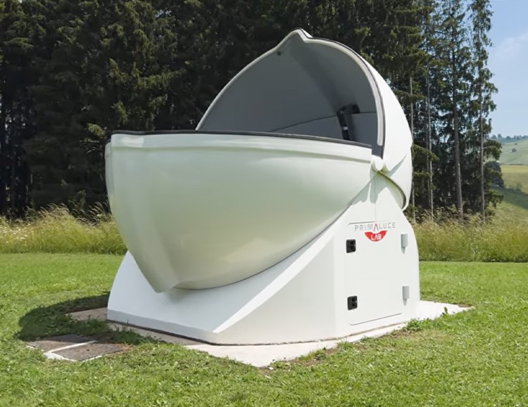 outside view of primaluce lab new observatory dome