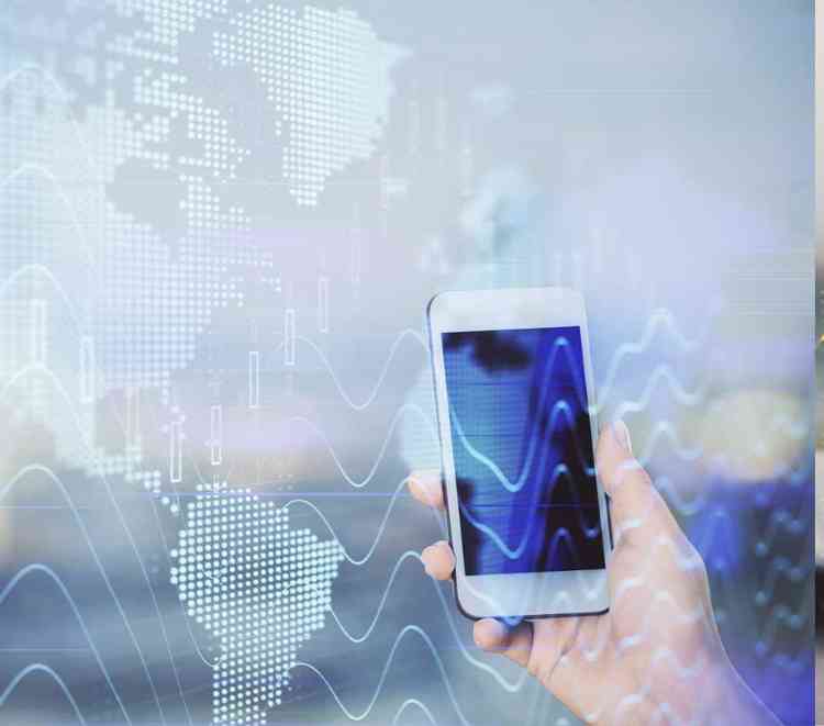 phone detecting signals on a map