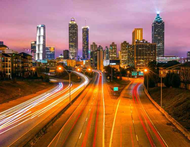 skyline of downtown atlanta georgia usa