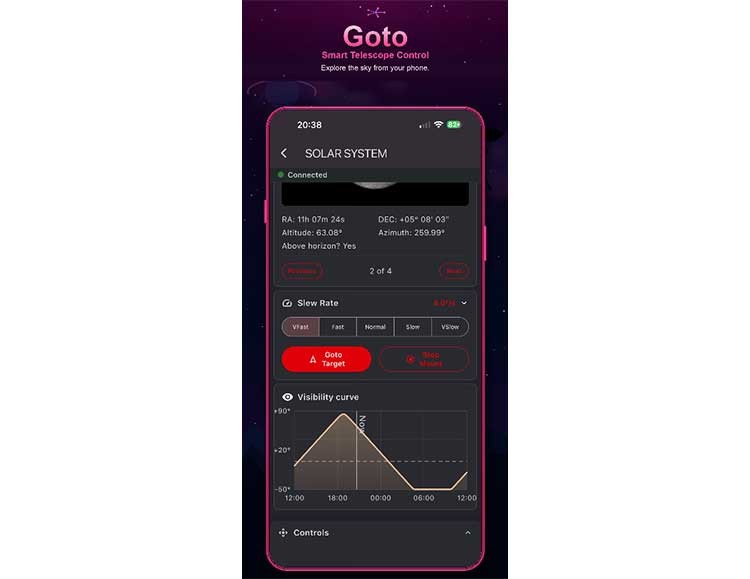 smart telescope control app