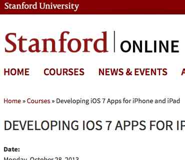 Stanford offers free course in developing iOS 7 apps for iPhone and iPad